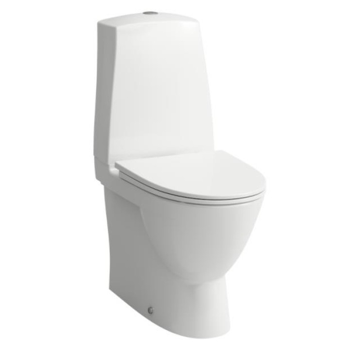 Унитаз Laufen Nordic Rimless, 360x650 мм, слив горизонтальный, Без крышки, подача снизу с правой стороны, LCC белый Унитаз Laufen Nordic Rimless, 360x650 мм, слив горизонтальный, Без крышки, подача снизу с правой стороны, LCC белый