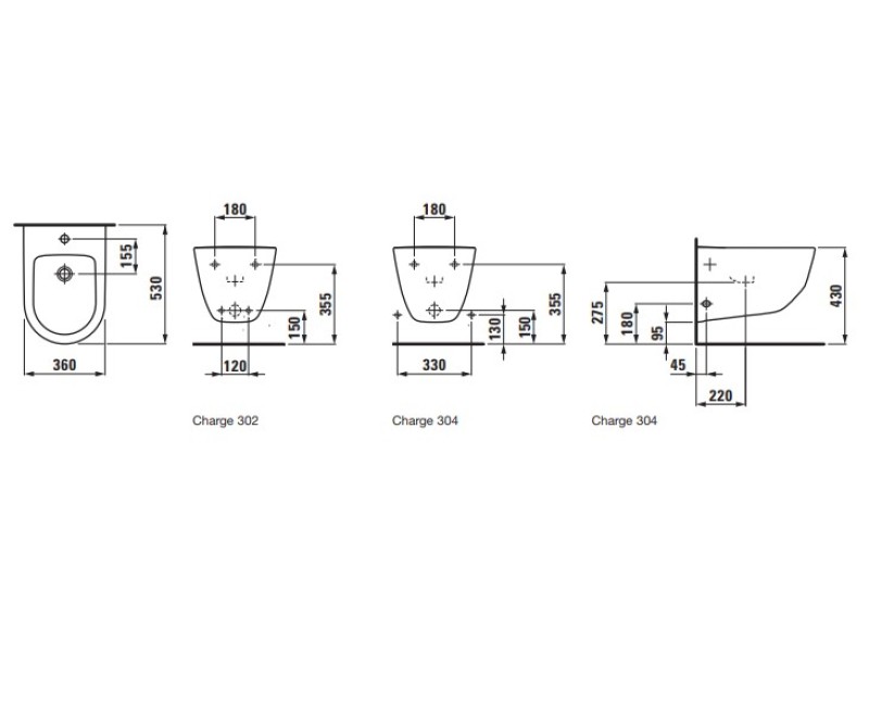 Биде подвесное Laufen Pro New 360х530 мм, белый