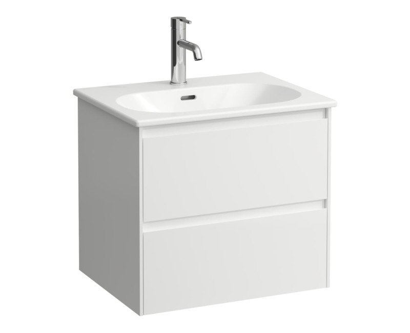 Vannnas istabas skapītis ar izlietni Laufen Lua, 600x455 mm, h=525 mm, 2A, spīdīgs balts