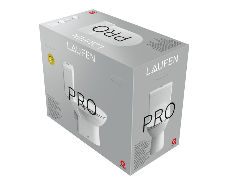 Унитаз Laufen Pro Classic, 360х670 мм, с крышкой SC Slim, выпуск горизонтальный, вход сбоку, белый