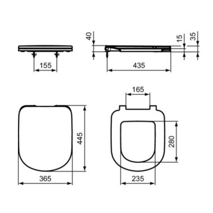 Poda vāks Ideal Standard Tempo, SC, balts (priekš T331101, T040501) Poda vāks Ideal Standard Tempo, SC, balts (priekš T331101, T040501)