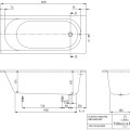 Villeroy & Boch Прямоугольная ванна Oberon Solo 180x80 см, с ножками