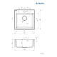 Virtuves izlietne Deante EVORA 500x500X216mm Nero melna Virtuves izlietne Deante EVORA 500x500X216mm Nero melna