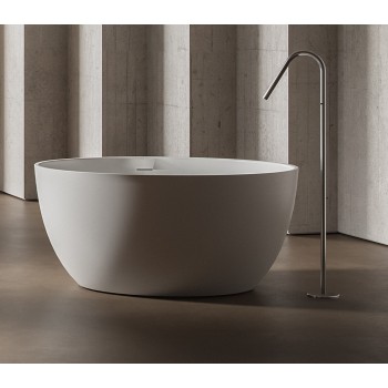 Brīvi stāvoša vanna Hatria H-SOLID 01 Silcstone 160x70cm H=58cm, Balta Matēta (bez pārplūdes) 00Y9CX25