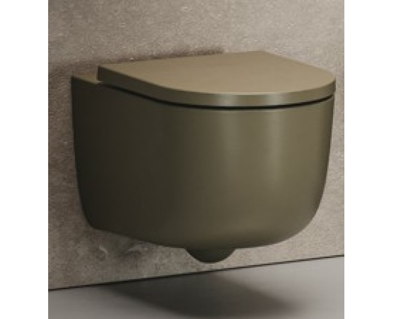 Piekaramais Tualetes pods Hatria Futura PURE VORTEX®  9BA0 bez vāka, Selva 9BA046