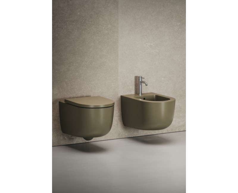 Piekaramais Tualetes pods Hatria Futura PURE VORTEX®  9BA0 bez vāka, Selva 9BA046