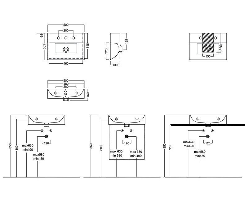 Раковина для ванной Hatria Lavabo 50x36.5см, белая