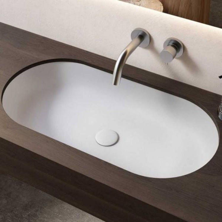 Раковина для ванной Hatria Lavabo  12:15 S встраиваемая, 57x38см без перелива, белая Y8AQ01