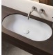 Vannas istabas izlietne Hatria Lavabo 21:15 S pabūvējamā, 75x38cm bez pārplūdes balta Y8AR01 Vannas istabas izlietne Hatria Lavabo 21:15 S pabūvējamā, 75x38cm bez pārplūdes balta Y8AR01