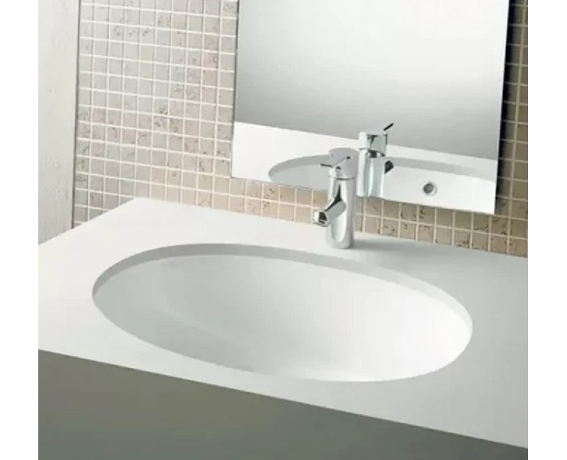 Раковина для ванной Hatria Lavabo 21:15 S  встраиваемая, 75x38c без перелива, белая Y8AR01