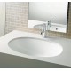 Vannas istabas izlietne Hatria Lavabo 21:15 S pabūvējamā, 75x38cm bez pārplūdes balta Y8AR01 Vannas istabas izlietne Hatria Lavabo 21:15 S pabūvējamā, 75x38cm bez pārplūdes balta Y8AR01