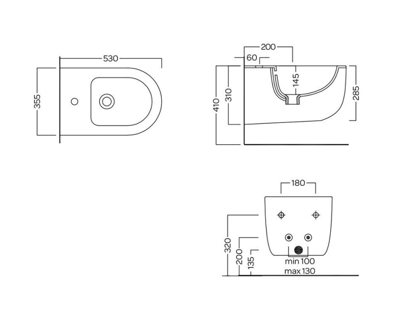 Подвесной Биде Hatria Futura PURE VORTEX® белое Y9B801