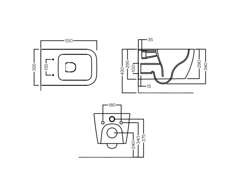 Подвесной унитаз Hatria TECNA PURE VORTEX® Белый Y9DJ01