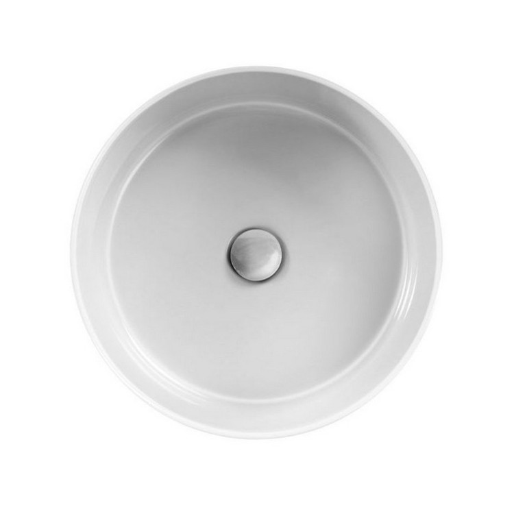 Vannas istabas izlietne Hatria Lavabo 07:15 S pabūvējamā, Ø 44cm bez pārplūdes balta YXSP01 Vannas istabas izlietne Hatria Lavabo 07:15 S pabūvējamā, Ø 44cm bez pārplūdes balta YXSP01