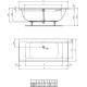 Vanna Ideal Standard Connect Air, 180x80 cm, akrila, balta E106701