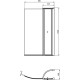 Vannas siena Ideal Standard Connect Air, 89x142 cm, sudrabs/dzidrs stikls E1137EO