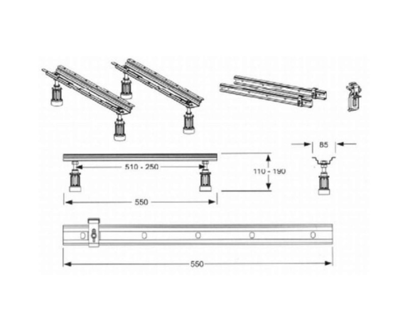 Ножки для ванны Ideal Standard 55 см K727467