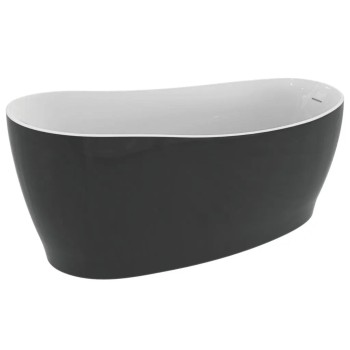 Brīvi stāvoša Vanna Ideal Standard Around, 180x85 cm, lietā akrila, matēti balta/melna K8715V2