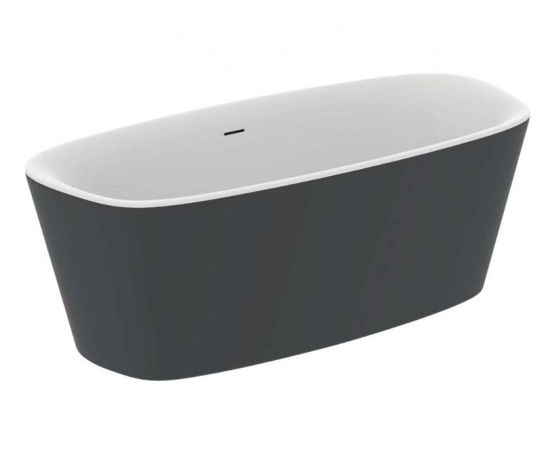 Свободностоящая ванна Ideal Standard Dea, 170x75 см, литой акрил, матовая белая/черная K8720V3