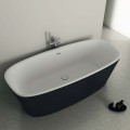 Brīvi stāvoša Vanna Ideal Standard Dea, 180x80 cm, lietā akrila, matēti balta/melna K8721V3