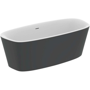 Свободностоящая ванна Ideal Standard Dea, 180x80 см, литой акрил, матовая белая/черная K8721V3