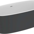 Свободностоящая ванна Ideal Standard Dea, 190x90 см, литой акрил, матовая белая/черная K8722V3