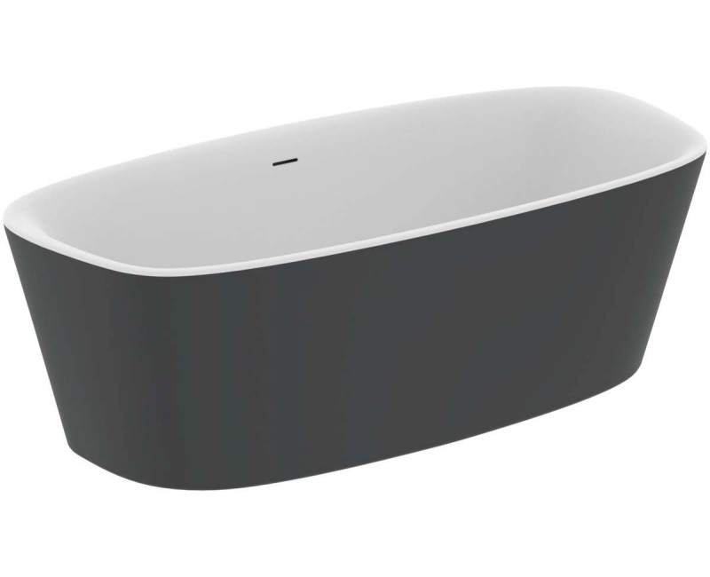 Свободностоящая ванна Ideal Standard Dea, 190x90 см, литой акрил, матовая белая/черная K8722V3