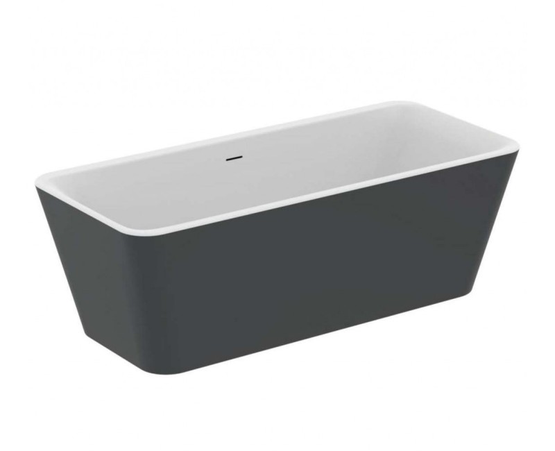 Свободностоящая ванна Ideal Standard Tonic II, 180x80 см, литой акрил, матовая белая/черная K8725V3