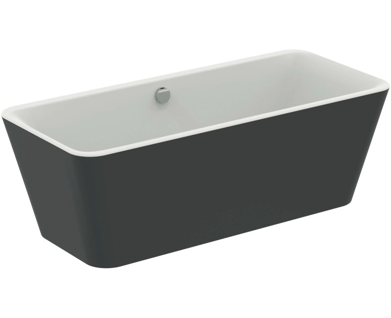 Свободностоящая ванна Ideal Standard Tonic II, 180x80 см, литой акрил, матовая белая/черная K8726V3