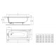 Vanna Ideal Standard i.Life, 150x70 cm, akrila, balta T475701