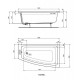 Vanna Ideal Standard i.Life, 160x90 cm, akrila, labā puse, balta T476901