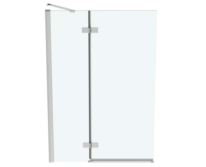 Vannas siena Ideal Standard i.Life, 100 cm, kreisā puse, divdaļīga, sudrabs/dzidrs stikls T4887EO