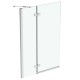 Vannas siena Ideal Standard i.Life, 100 cm, kreisā puse, divdaļīga, sudrabs/dzidrs stikls T4887EO
