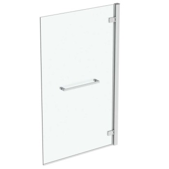 Vannas siena Ideal Standard i.Life, 90 cm, labā puse, ar dvieļu turētāju, sudrabs/dzidrs stikls T4888EO