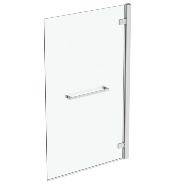 Vannas siena Ideal Standard i.Life, 90 cm, labā puse, ar dvieļu turētāju, sudrabs/dzidrs stikls T4888EO