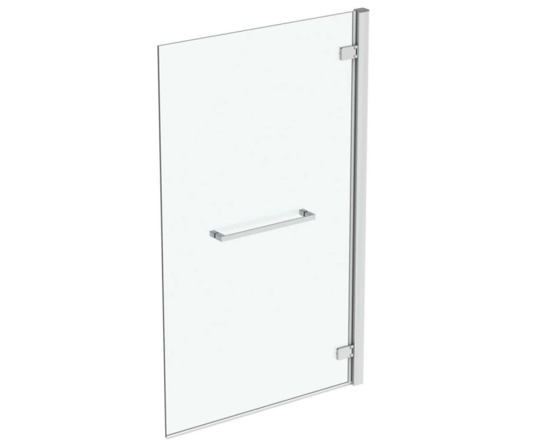 Vannas siena Ideal Standard i.Life, 90 cm, labā puse, ar dvieļu turētāju, sudrabs/dzidrs stikls T4888EO