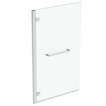 Vannas siena Ideal Standard i.Life, 90 cm, kreisā puse, ar dvieļu turētāju, sudrabs/dzidrs stikls T4889EO
