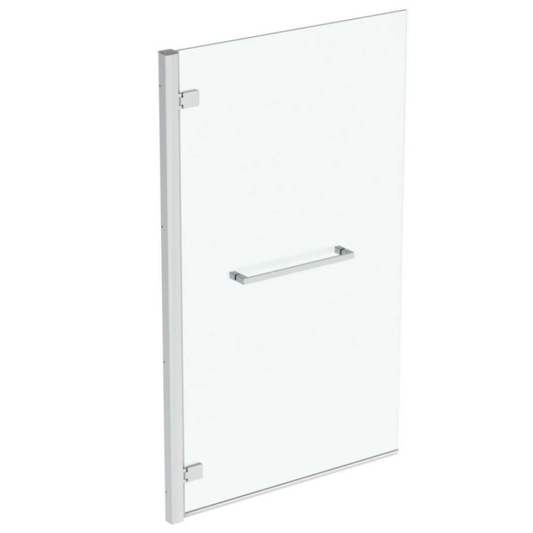 Vannas siena Ideal Standard i.Life, 90 cm, kreisā puse, ar dvieļu turētāju, sudrabs/dzidrs stikls T4889EO