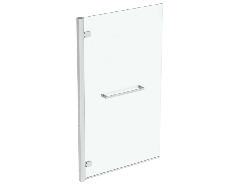 Vannas siena Ideal Standard i.Life, 90 cm, kreisā puse, ar dvieļu turētāju, sudrabs/dzidrs stikls T4889EO