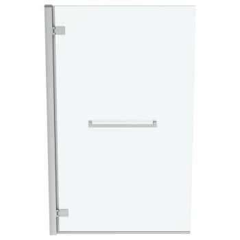 Vannas siena Ideal Standard i.Life, 90 cm, kreisā puse, ar dvieļu turētāju, sudrabs/dzidrs stikls T4889EO