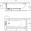 Vanna Ideal Standard La Dolce Vita, 170x80 cm, akrila, balta T540401 Vanna Ideal Standard La Dolce Vita, 170x80 cm, akrila, balta T540401