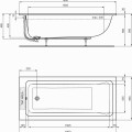 Vanna Ideal Standard La Dolce Vita, 180x80 cm, akrila, balta T540501