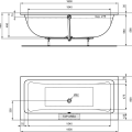 Vanna Ideal Standard La Dolce Vita, 180x80 cm, akrila, balta T540601
