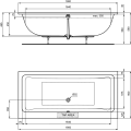 Vanna Ideal Standard La Dolce Vita, 190x90 cm, akrila, balta T540701 Vanna Ideal Standard La Dolce Vita, 190x90 cm, akrila, balta T540701