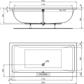Vanna Ideal Standard La Dolce Vita, 200x100 cm, akrila, balta T540801 Vanna Ideal Standard La Dolce Vita, 200x100 cm, akrila, balta T540801