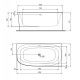 Vanna Ideal Standard Dea, 150x75 cm, akrila, labā puse, balta T546601 Vanna Ideal Standard Dea, 150x75 cm, akrila, labā puse, balta T546601