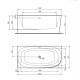 Vanna Ideal Standard Dea, 150x75 cm, akrila, kreisā puse, balta T546701