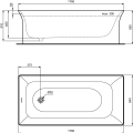 Brīvi stāvošā Vanna Ideal Standard La Dolce Vita, 176x84 cm, lietā akrila, balta T5518EN Brīvi stāvošā Vanna Ideal Standard La Dolce Vita, 176x84 cm, lietā akrila, balta T5518EN