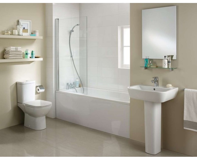 Шторка для ванны Ideal Standard Connect 2, 80x140 см, серебро/прозрачное стекло T9923EO