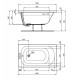 Vanna Ideal Standard Simplicity, 120x70 cm, akrila, balta W004001